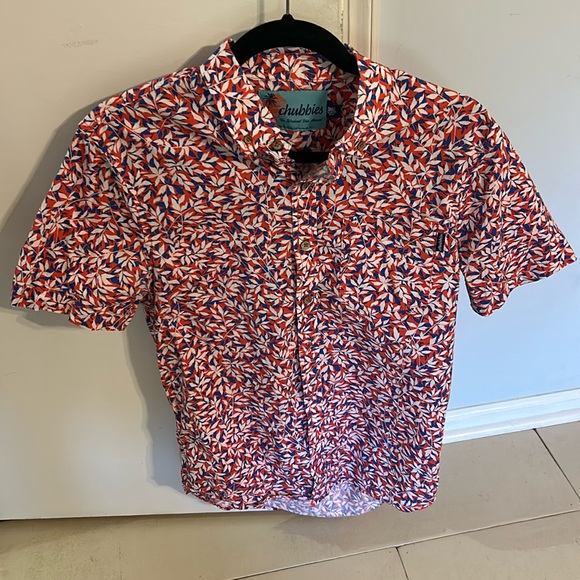 Chubbies short sleeve button down red white blue - Picture 1 of 3